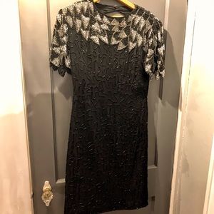 Vintage American Night Women’s Black Beaded Dress